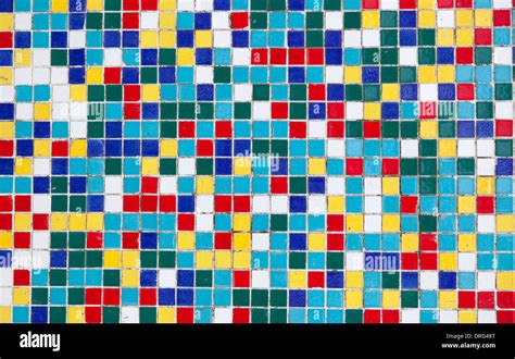 Background Of Colored Mosaic With Old Tiles Stock Photo Alamy