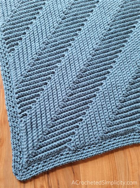 Diagonal Ripple Lapghan Free Crochet Blanket Pattern Crochet