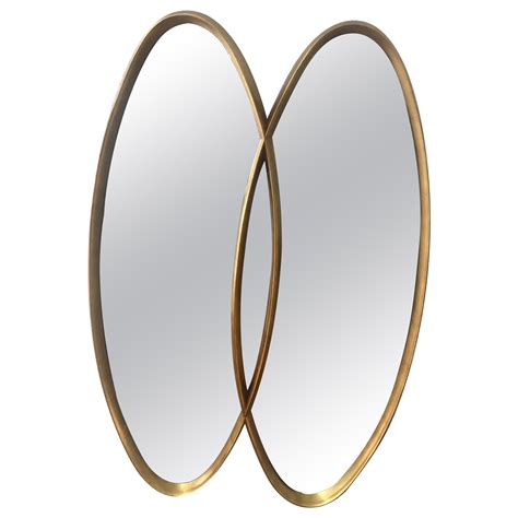 Midcentury Tall Oval Giltwood Framed Mirror At 1stdibs