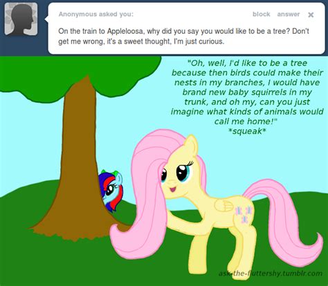 Ask Fluttershy Want To Be A Tree By Twilightdash88 On Deviantart
