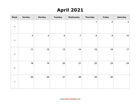 Downloadcalendar April 2021 April 2021 Calendar Printable Template In
