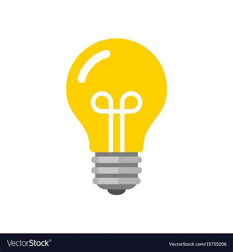 Light Bulb Icon Flat Style Vector 15735206