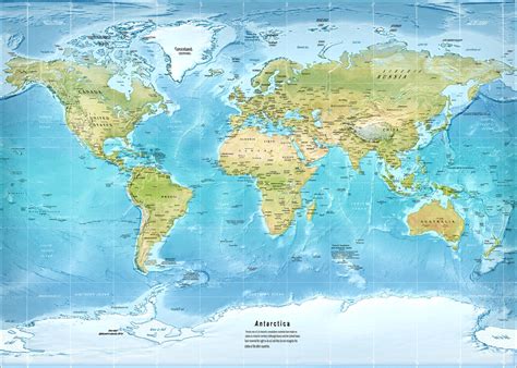World Os Miller Projection Wall Map Laminated Stanfor