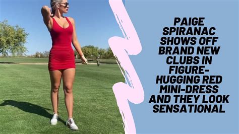 Paige Spiranac Shows Off Brand New Clubs In Figure Hugging Red Mini