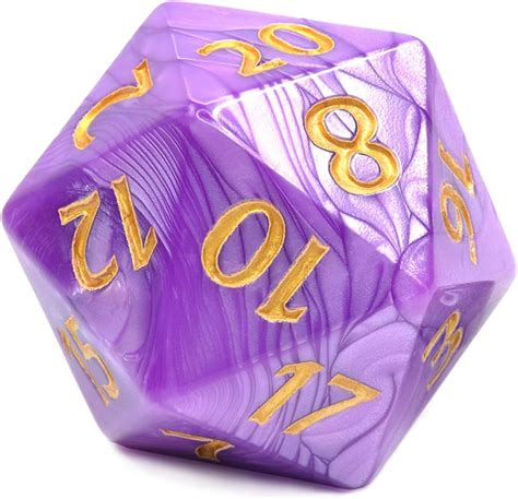 20 Sided Dnd Diced20 Giant Polyhedral Dice55mm Titan Large Pearl