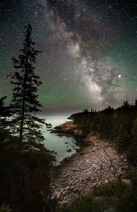Milky Way Over Acadia National Park Maine Print Metal Or Etsy Israel