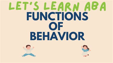 Functions Of Behavior Escape Tangible Sensory Attention Aba Terms