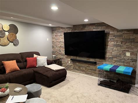 Christines Faux Stone Basement Accent Wall Genstone
