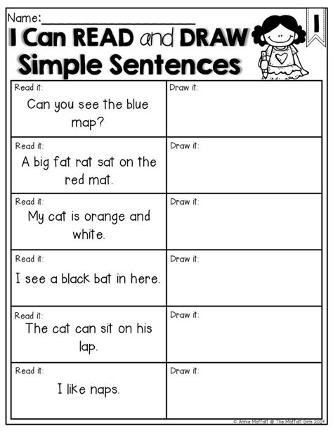 This product now includes both a pdf and jpeg image files. READ and DRAW a simple sentence! Combines sight words and ...