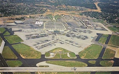 An Aerial View Of The Airport From Above