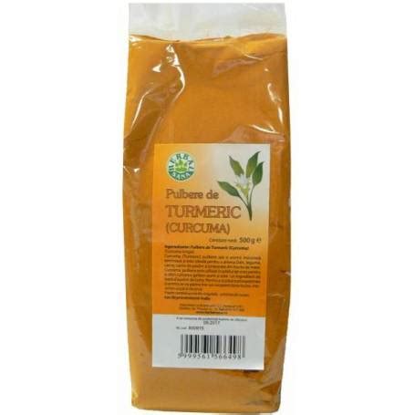 Turmeric Curcuma Pulbere 500g Herbavit Minuneanaturii Ro