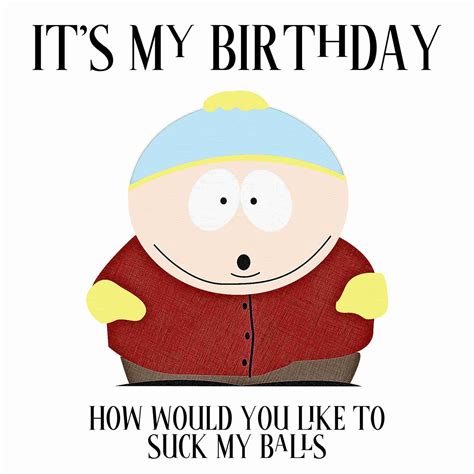 Cartman South Park Birthday Card Numonday