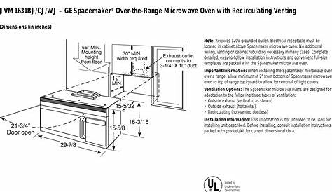 ge profile microwave over the range manual