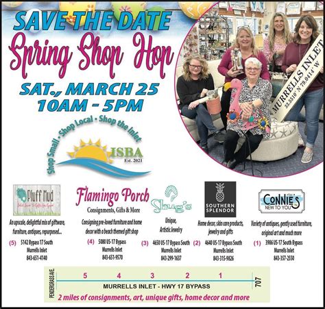 Spring Shop Hop Southern Splendor Murrells Inlet March 25 2023