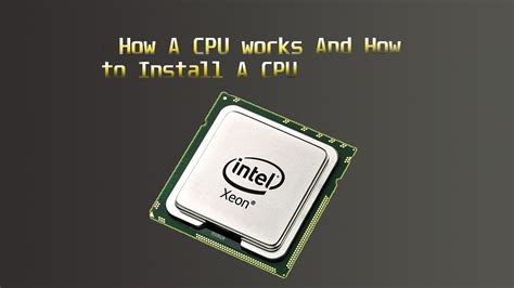 How A Cpu Works And How To Install A Cpu Youtube