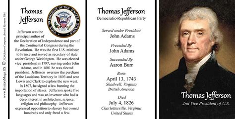02 2nd Us Vice President Thomas Jefferson