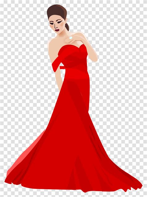 Female Clipart Fashion Model Dress Person Evening Dress Transparent