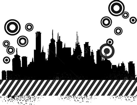 City Illustration Silhouette Png Images Vector Illustration Abstract