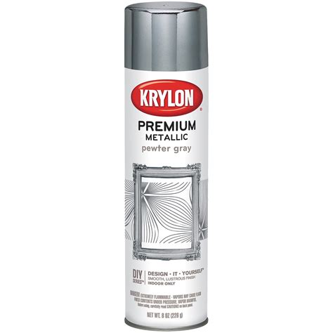Premium Metallic Spray Paint 8oz Pewter Gray