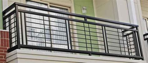 Modern Iron Railing Design For Balcony With Grill Pipe Glass Panel