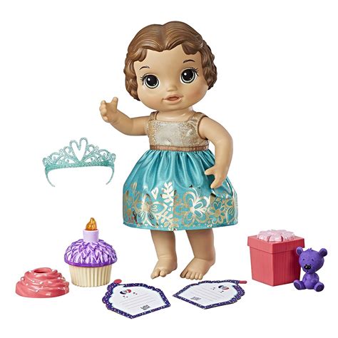 Hasbro E0597es1 Birthday Fun Baby Brown Haired Doll Toptoy
