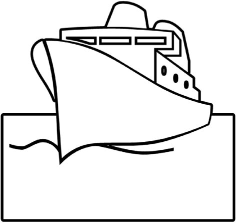 Ship Outline At Clkercom Vector Online Royalty Free Image Download
