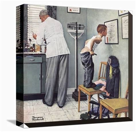 Before The Shot Stretched Canvas Print Norman Rockwell