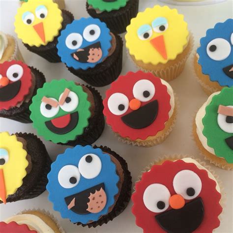 Sesame Street Cupcakes Elmo Cookie Monster Bird Sesame Street Cupcakes