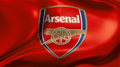 Arsenal Football Club Flag Waving In The Wind Stock Footage Video Of