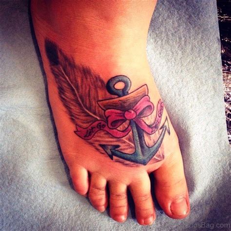 40 Decent Bow Tattoos On Foot