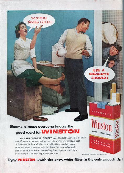 Winston Cigarette Ad From The Backcover Of The May 13 1957 Issue Of