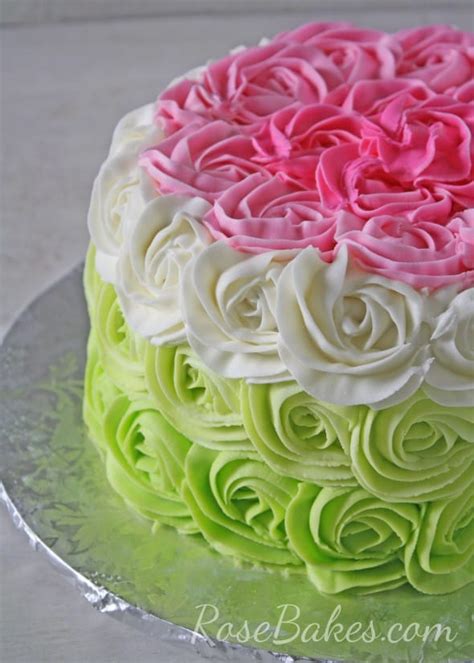 Ombre Buttercream Roses Cake And Crazy Comments Rose Bakes