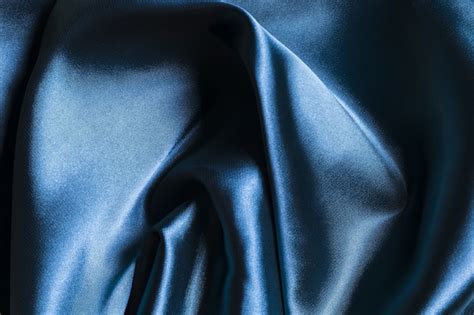 Premium Photo Silk Fabric Dark Blue Material For Home Decoration