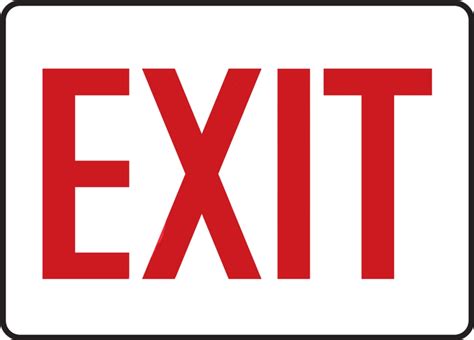 Exit Safety Sign Mext906