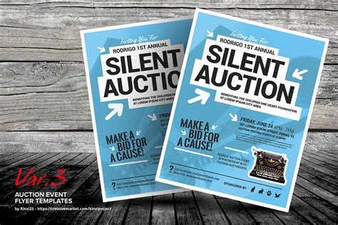 Silent Auction Flyer 10 Eye Catching Flyer Templates For Free Artofit
