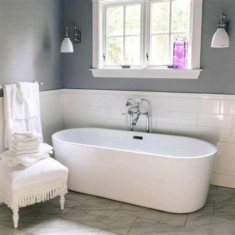 Vintage Tub And Bath Mia 60 Inch Acrylic Double Ended Freestanding Tub