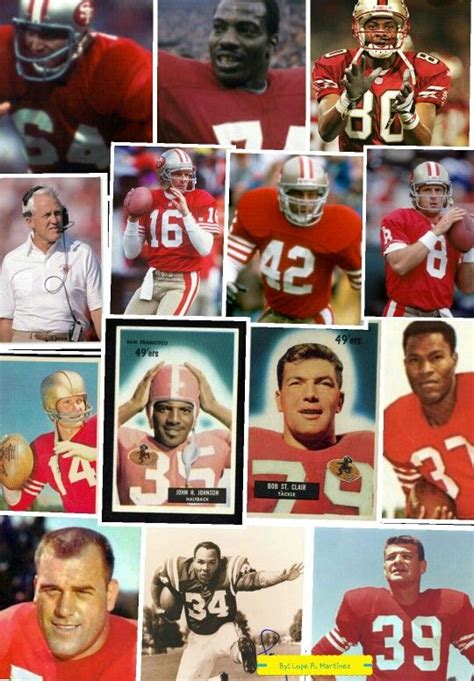 San Francisco 49ers Hall Of Famers Sf 49ers San Francisco Forty