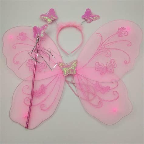 pc pink fairy wing set