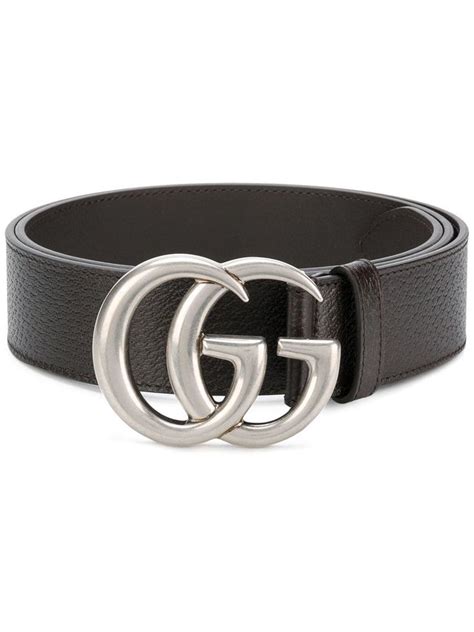 Gucci Leather Belt With Double G Buckle Farfetch Gucci Leather Belt