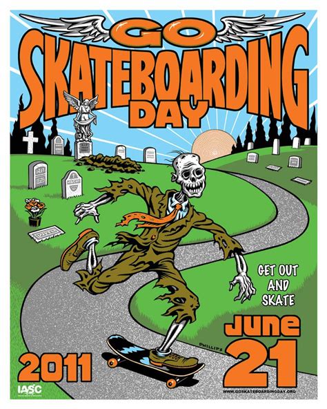 2011 Go Skateboarding Day Poster By Jim Phillips Screenprinted And
