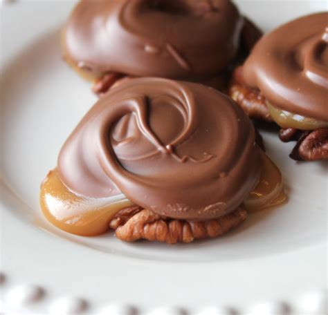 Top them with sprinkles to make them extra festive! Chocolate Caramel and Pecan Turtle Clusters