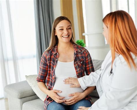 Woman Pregnant Mother Pregnancy Female Belly Doctor Patient Visit Maternity Motherhood Care