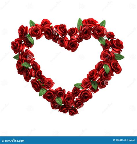 Red Rose Frame Heart Stock Photo Image 17841740