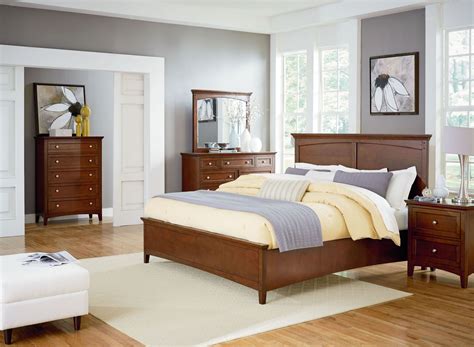 Cooperstown Warm Spiced Cherry Panel Bedroom Set From Standard