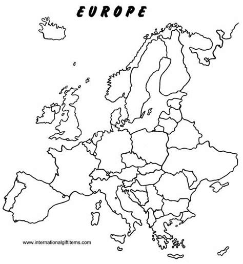 Best Images Of Europe Map Outline Printable Printable Blank Europe E