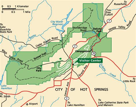 Park Junkie Map Of Hot Springs National Parkpark Junkie