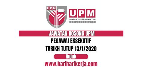 Jawatan kosong kerajaan terkini di universiti sains islam malaysia (usim) ambilan januari 2021. Jawatan Kosong UPM terbuka sehingga 13 Jan
