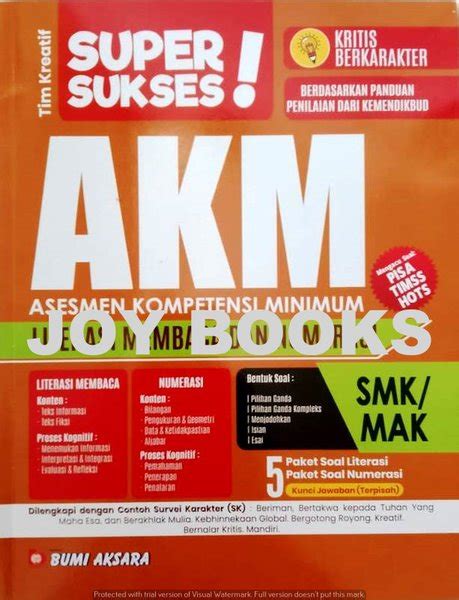 Jual Buku Super Sukses Asesmen Kompetensi Minimum Akm Smk Mak Bumi