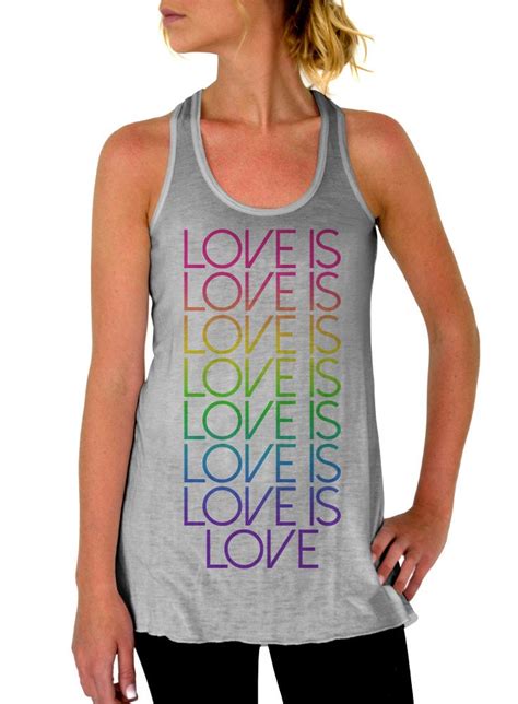 Gay Pride Tank Top Love Is Love Flowy Tank Top Pride Etsy