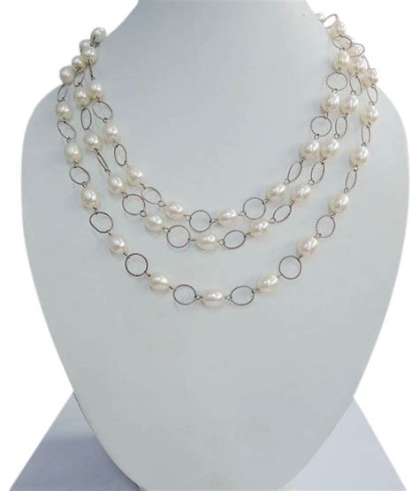 Pearlz Ocean Style Diva Sterling Silver Pearl Necklace Buy Pearlz
